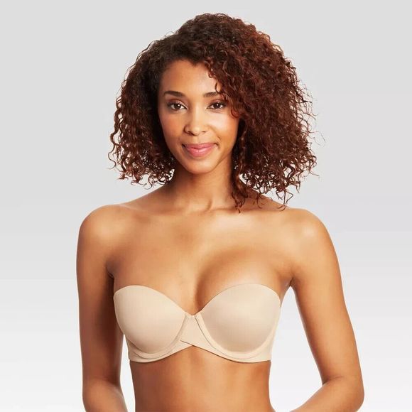 Maidenform Self Expressions Women's Stay Put Detachable Bra SE6990 Beige 40DD - Picture 1 of 8